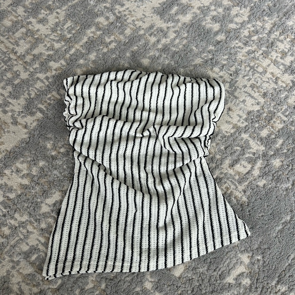 SHEIN Black and White Striped Tank Top